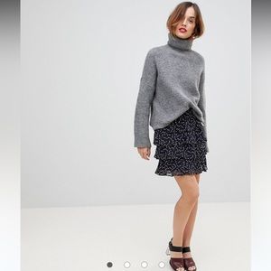 Y.A.S Printed Tiered Mini Skirt